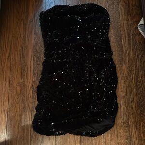 Shein Tight Black Glitter Dress